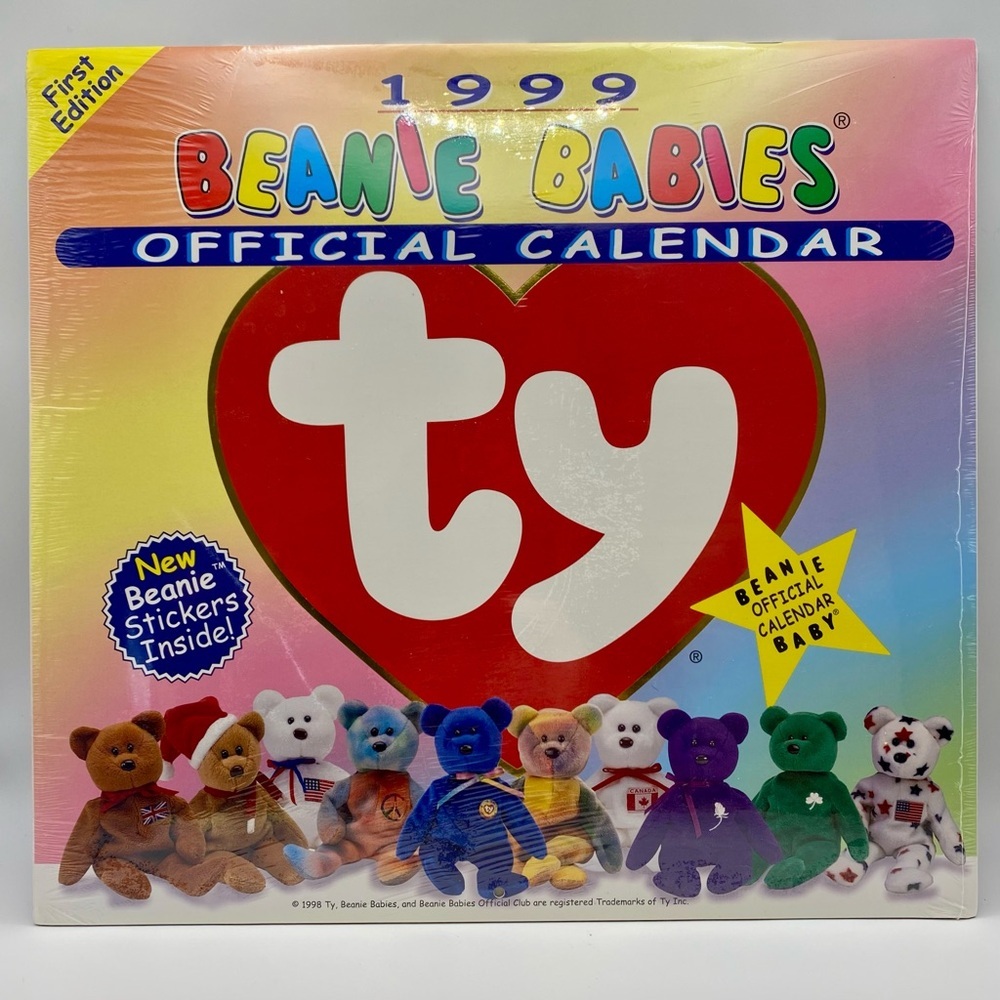 1999 Sealed First Edition Beanie Babies Calendar - Picture 1 of 4